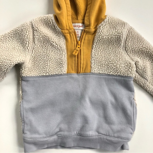 Cat & Jack Colorblock Fleece and Sherpa 1-4 Zip Size Toddler Boys 3T - Picture 3 of 9